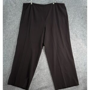 Eileen Fisher Pull On Pants Womens Plus 3X Chocolate Brown Office Professional